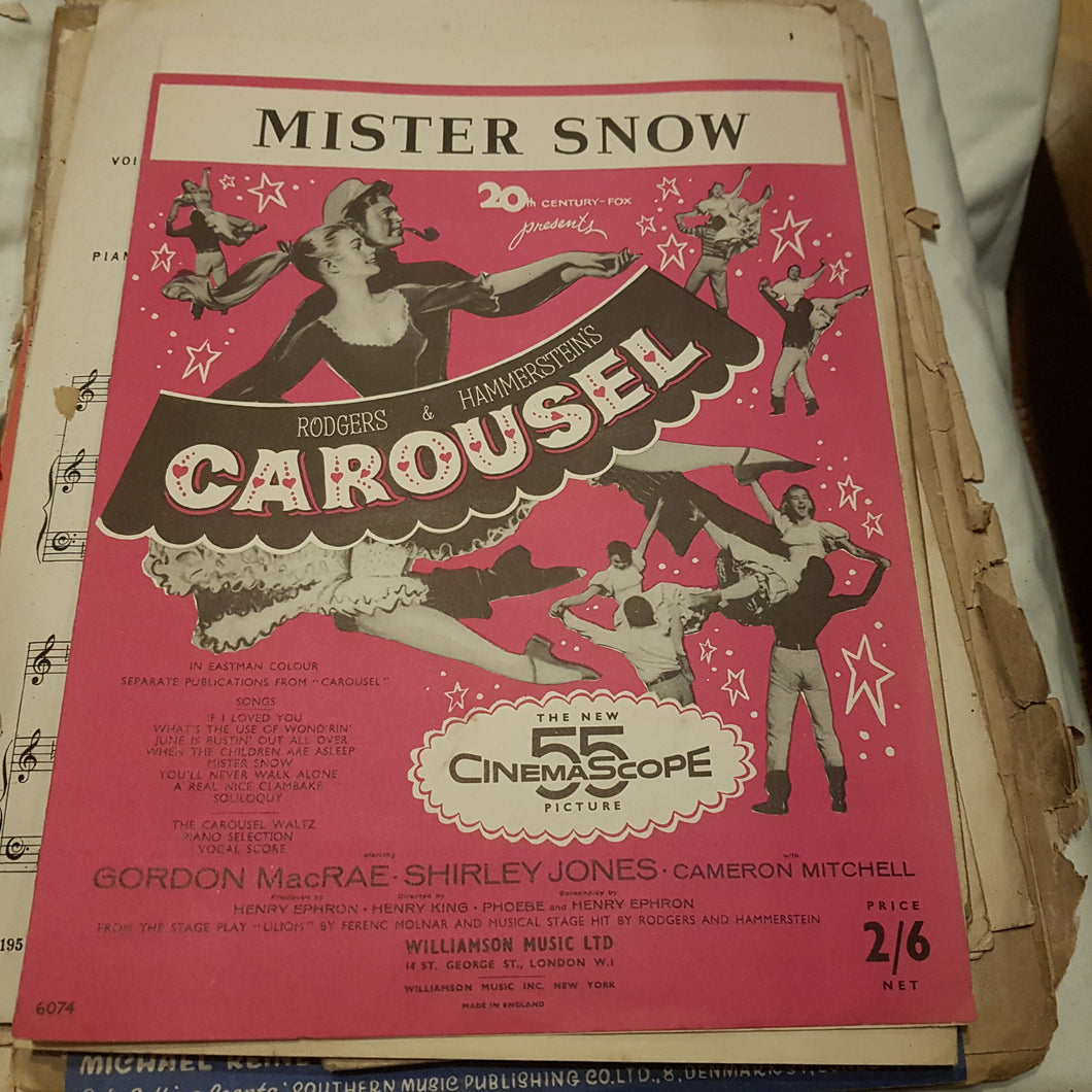 Mister Snow Carousel Rodgers Hammerstein music sheet