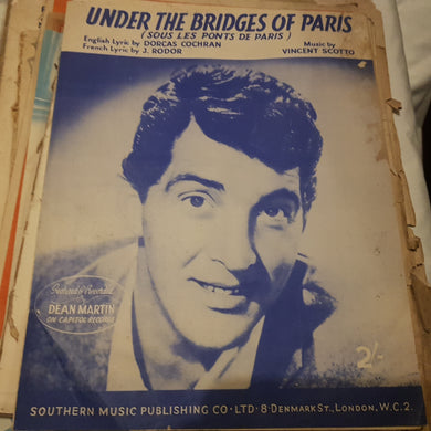 Under the Bridges of Paris scotto music sheet