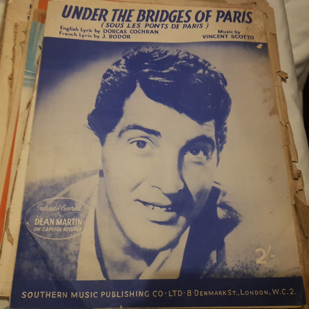 Under the Bridges of Paris scotto music sheet