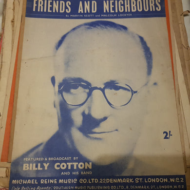 Friends and neighbours Marvin Scott Malcolm Lockyer music sheet