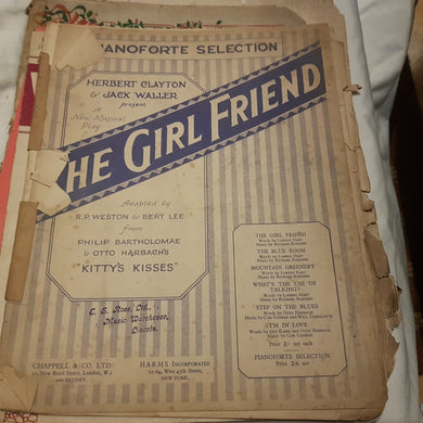 Pianoforte selection the girlfriend Clayton Waller. Sheet music