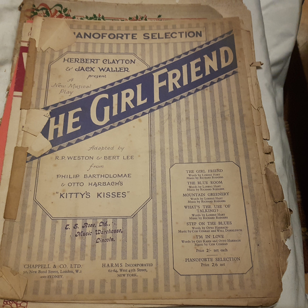 Pianoforte selection the girlfriend Clayton Waller. Sheet music