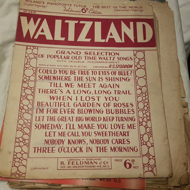 Piano forte Rowlands grand selection waltz songs Waltzland. Music sheet.