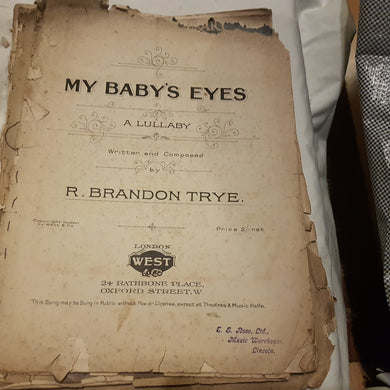 My baby's eyes a lullaby Brandon Trye music sheets mcmxvi 1916