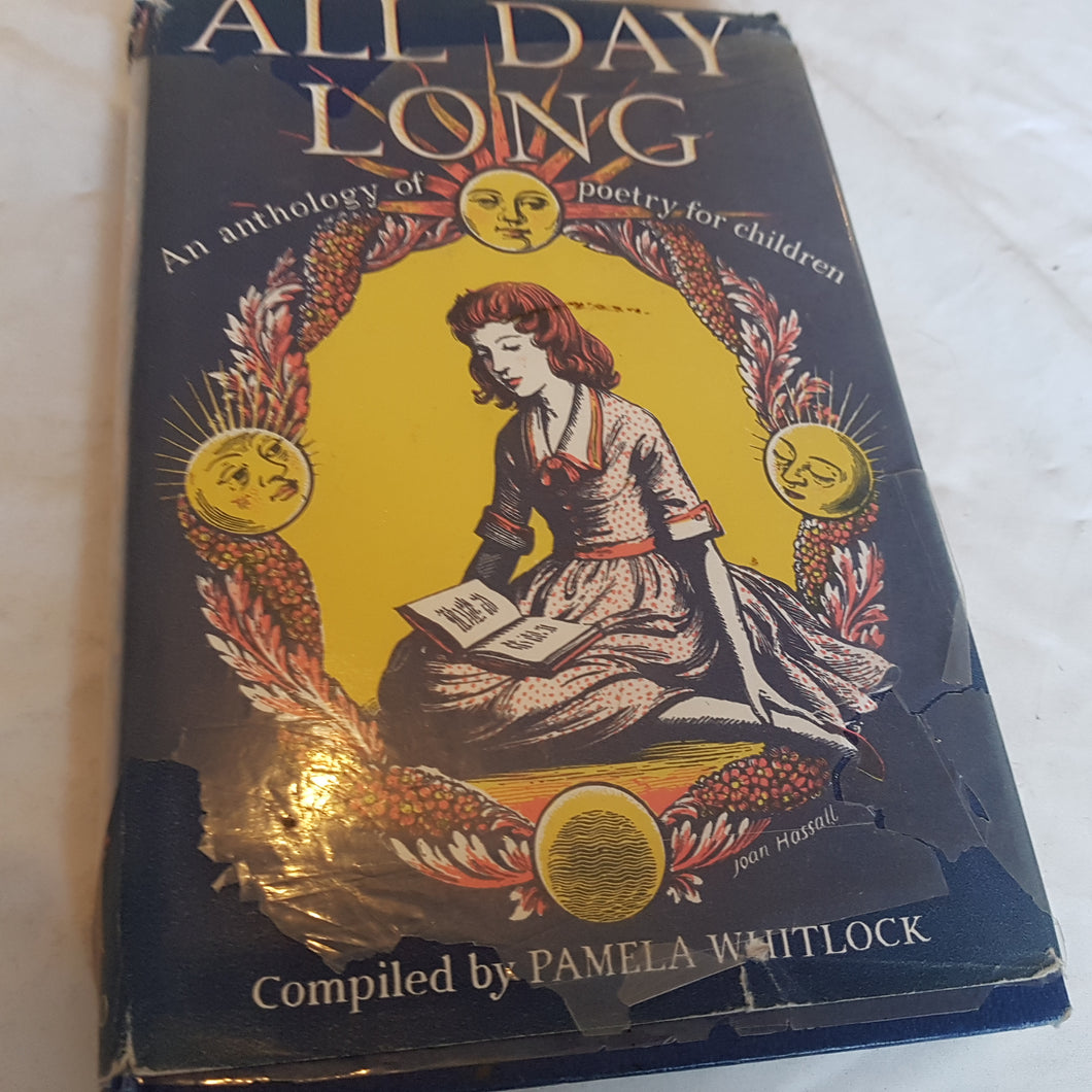 All day long and Anthology of poetry for children Pamela Whitlock hardcover ex library