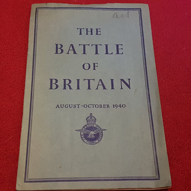 Battle of Britain August to October 1940 paperback an air Ministry account 1940