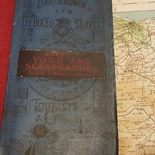 Load image into Gallery viewer, John Bartholomew&#39;s new reduced Survey map sheet 7 York Scarborough 2 miles to an inch tourists and cyclists cloth
