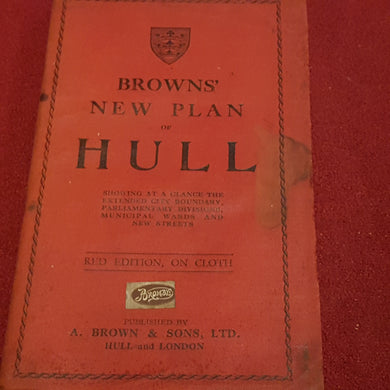 Brown's New Plan of Hull. Red edition on cloth.