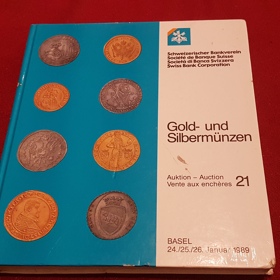 GOLD UND SILBERMÜNZEN AUCTION BASEL 1989 JANUARY COIN CATALOGUE.