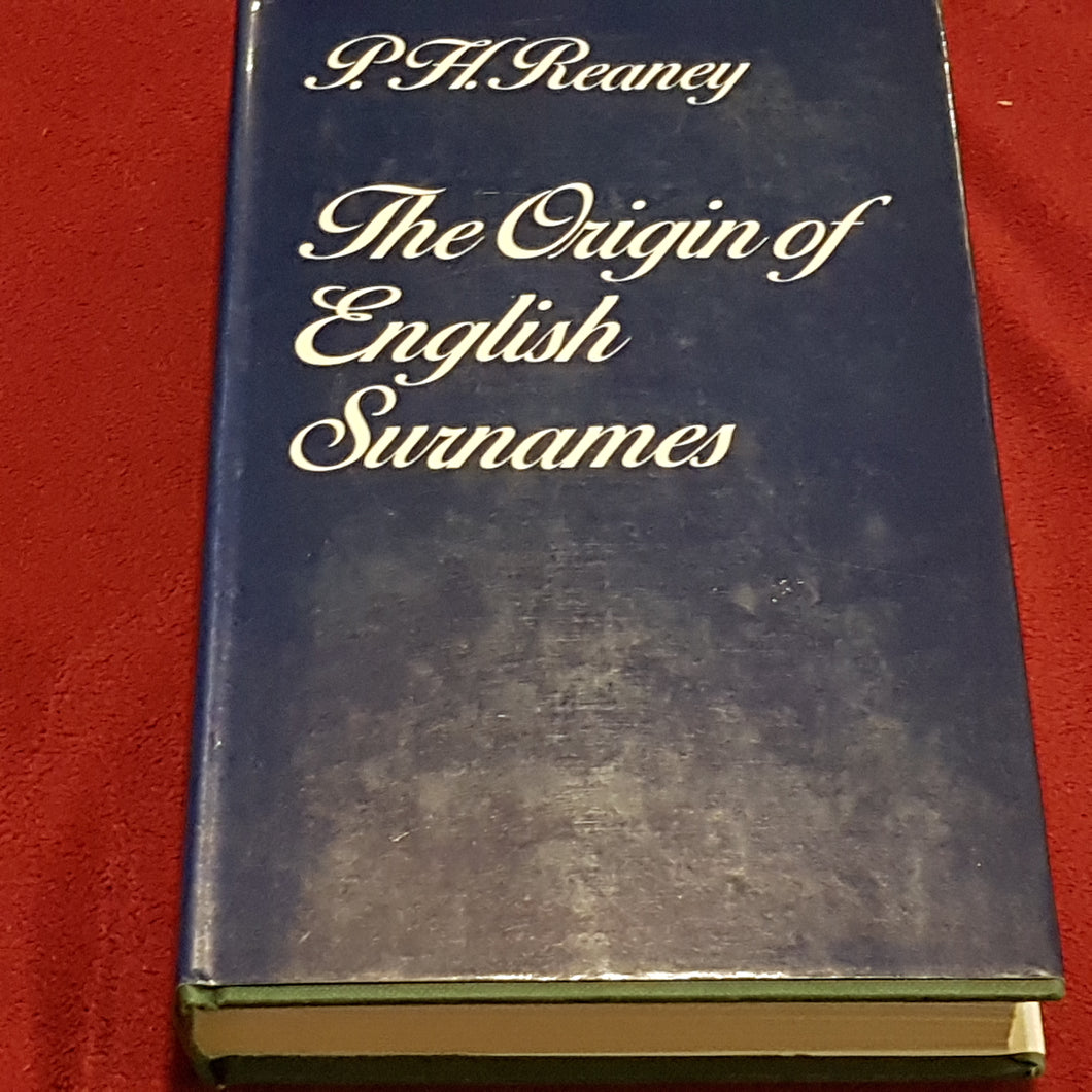 The origin of English surnames hardcover 1978 PH Reaney