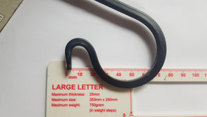 Forge S Hook Heavy Duty for Hanging Baskets & Bird Feeders - 15cm (6" inch) With screw attached.