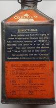 Load image into Gallery viewer, Chemico Can &quot;Stop-it&quot; Freezing - Quart Size - For Radiators No 2 Approx 1 Quart (Empty) 1920-1930
