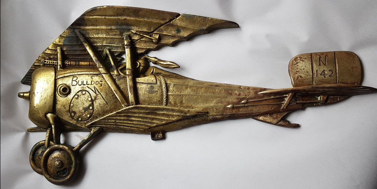 Bulldog N142 - Brass - T. Blakemore LTD 5557 World War 1 - Rare brass wall art.