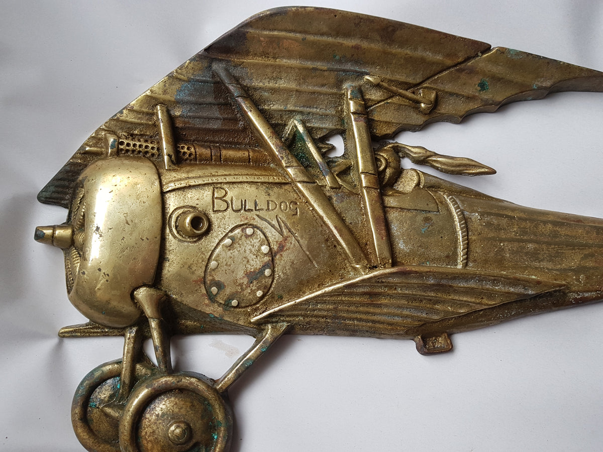 Bulldog N142 - Brass - T. Blakemore LTD 5557 World War 1 - Rare brass wall art.