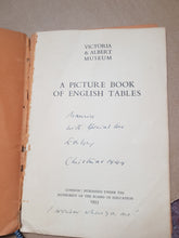 Load image into Gallery viewer, A Picture Book Of English Tables. Paperback.  Victoria and Albert Museum. 1933
