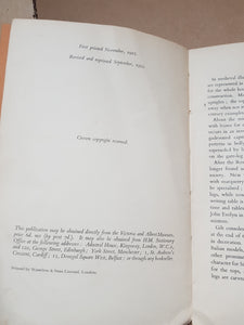 A Picture Book Of English Tables. Paperback.  Victoria and Albert Museum. 1933