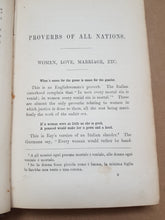 Load image into Gallery viewer, Proverbs of all nations; compared, explained and illustrated. [Hardcover] Kelly, Walter K: 1859
