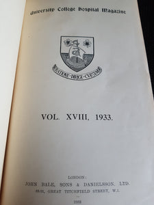 University College Hospital Magazine Volume XVIII No. 6 November-December 1933