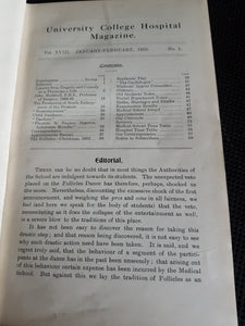 University College Hospital Magazine Volume XVIII No. 6 November-December 1933
