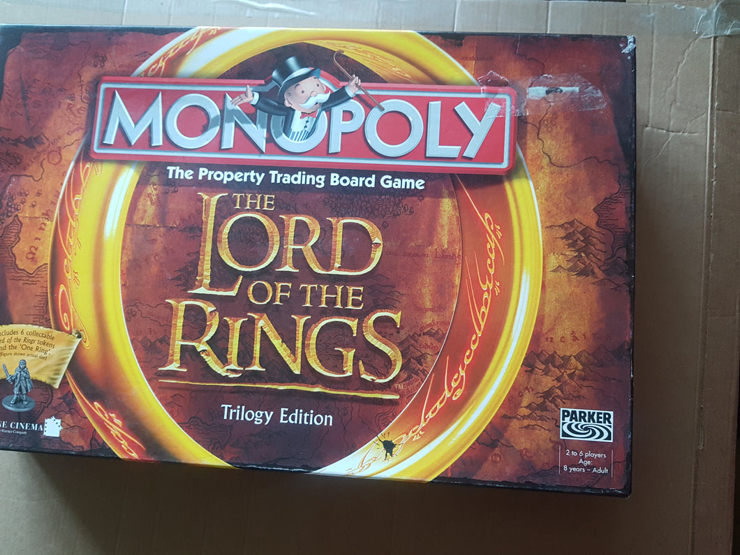 Monopoly the Lord of the Rings trilogy edition new Line Cinema Parker