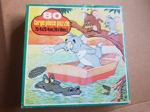 Tom and Jerry Whitman jigsaw 80 piece puzzle 1975 number 7672