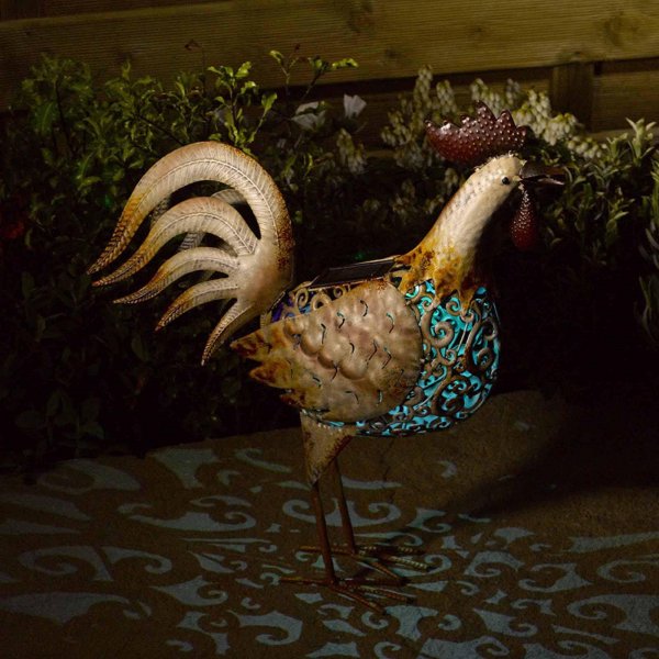 Cockerel Solar Silhouette - Solar light