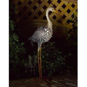 Heron Ornament - Solar Silhouette Heron - Smart Solar light