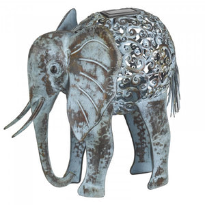 Silhouette Elephant - garden and home lantern light. Solar powered - 34 x 23.5 x 38 cm - Smart Solar