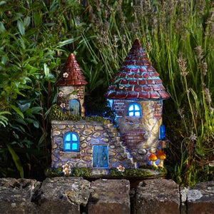 Elfstead Elvedon Solar Powered Houses - Indoor or Outside - Pixie, Fairy, Elf