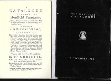 Christie's - THE FIRST SALE CATALOGUE Friday December 5 1766 - Paperback with slipcase