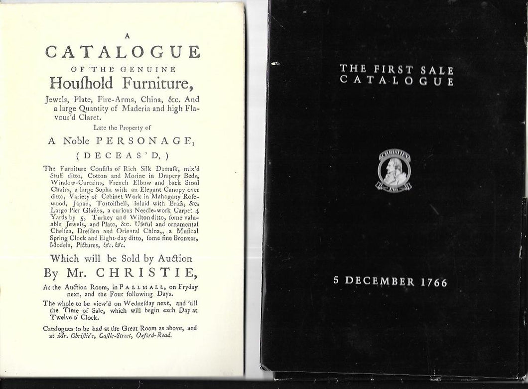 Christie's - THE FIRST SALE CATALOGUE Friday December 5 1766 - Paperback with slipcase