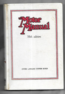 The Motor Manual 35th Edition - Hardcover 1954 - The Motor