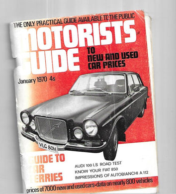motorists guide to new and used car prices 1970 - PAPERBACK