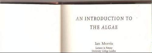 Introduction to the Algae (University Library)
