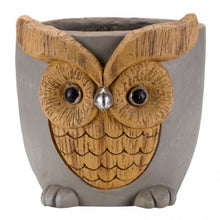 Load image into Gallery viewer, Woodstone Owl Planter - Stone effect

