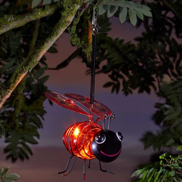 Solar Bug Light - Ladybird - Solar Powered - Springing / Bouncing -