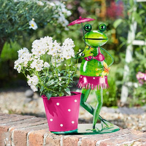 Frog Plant Pot -Brolly Frog Pot-Pet  - Fun Planter plant pot