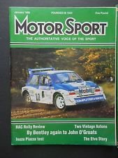 Motor Sport Magazine - January 1986 [Paperback] Simon Arron
