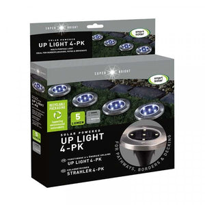 Up Light, 4 pack, 5 Lumen - Solar Charged - Border marker up-lights