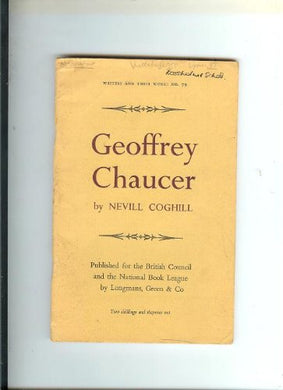 Geoffrey Chaucer [Paperback] Coghill, Nevill