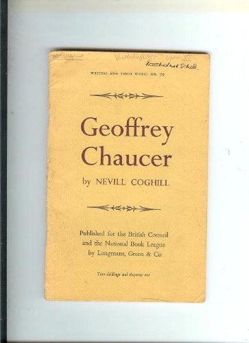 Geoffrey Chaucer [Paperback] Coghill, Nevill
