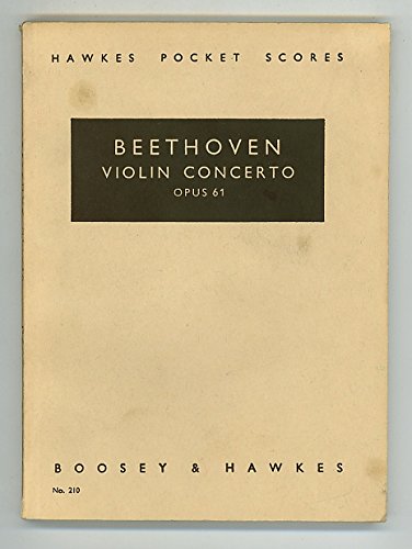 Beethoven Concerto for Violin and Orchestra D Major Op. 61 [Paperback] No Author