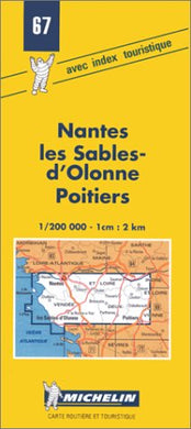 Michelin Map 67 Nantes, Les Sables d'Olonne, Poitiers Michelin Travel Publications
