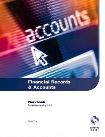 Financial Records & Accounts Workbook (AAT/NVQ Accounting) (AAT/NVQ Accounting S.) Cox, David