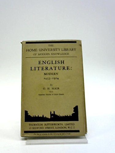 English literature: modern (The home university library of modern knowledge) [Hardcover] Mair, George Herbert