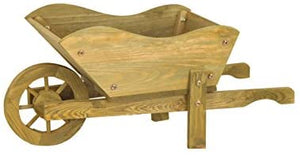 Woodland Wheelbarrow Wooden  Planter - Garden Ornament - Smart Garden Products - Medium or XL Original and Slate colours