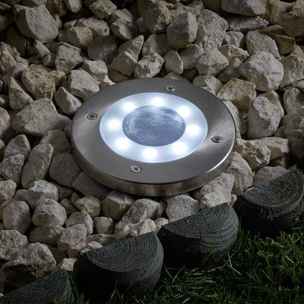 Up Light, 5 Lumen - Solar Charged - Driveway, borders, Decking - No mains 13.5cm x 12 x 12 x 13cm