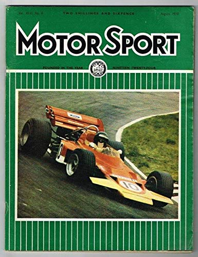 Motorsport Magazine Vol XLVI No.8 August 1970 MBox1323 August 1970