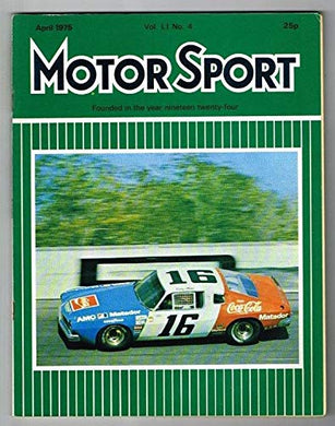 Motorsport Magazine Vol LI No.4 April 1975 MBox1597 April 1975