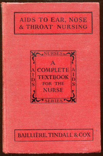 Aids to ear, nose and throat nursing (Nurses aids series) Marshall, Susanna